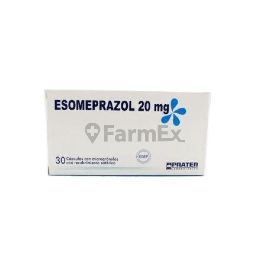 Esomeprazol 20 mg x 30 comprimidos PRATER